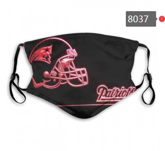 NFL 2020 New England Patriots #8 Dust mask with filter->nfl dust mask->Sports Accessory